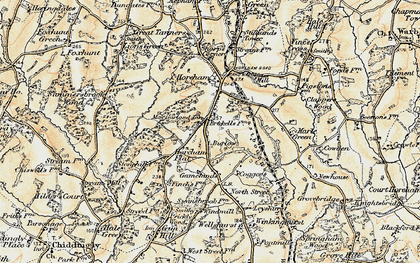 Old map of Burlow in 1898