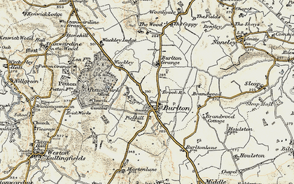 Old map of Burlton in 1902