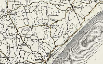 Old map of Burmarsh in 1898