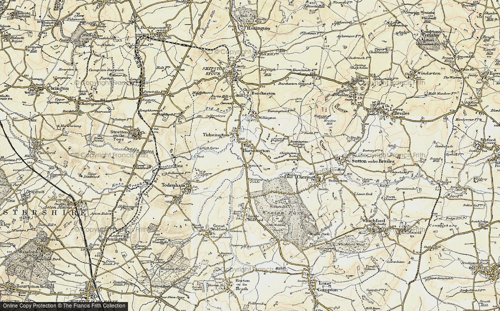 Old Map of Burmington, 1899-1901 in 1899-1901