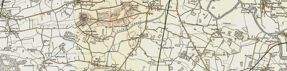 Old map of Burn in 1903