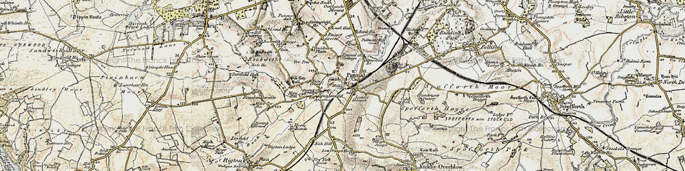 Old map of Burn Bridge in 1903-1904