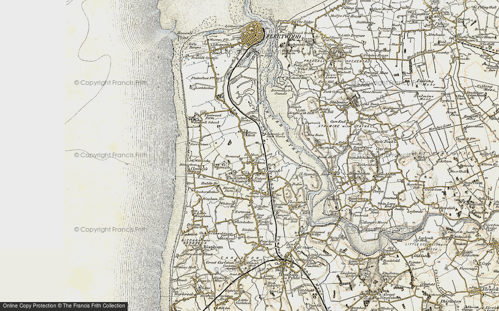 Old Map of Historic Map covering Barnaby's Sands in 1903-1904