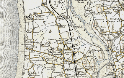 Old map of Burn Naze in 1903-1904