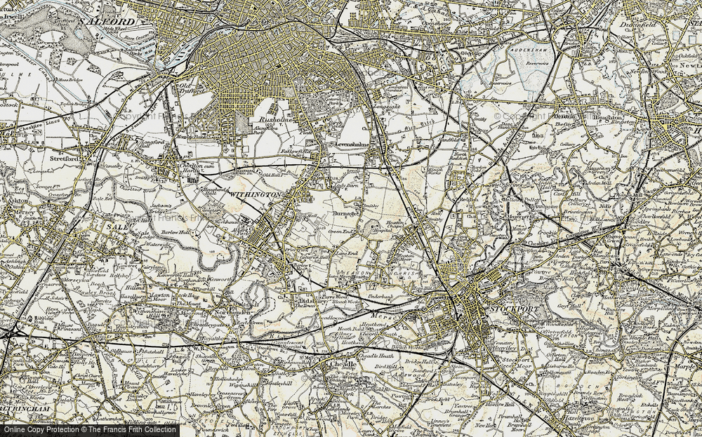 Old Map of Burnage, 1903 in 1903