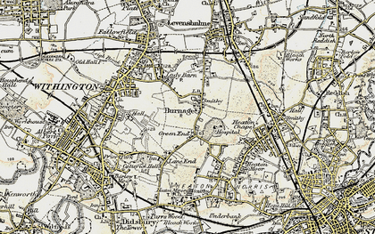Old map of Burnage in 1903