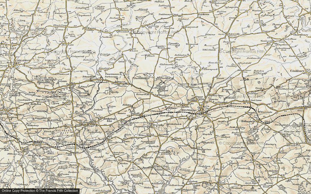 Old Map of Burnard's Ho, 1900 in 1900