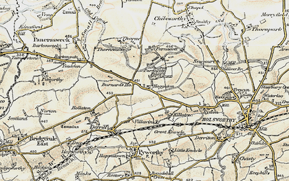 Old map of Burnard's Ho in 1900