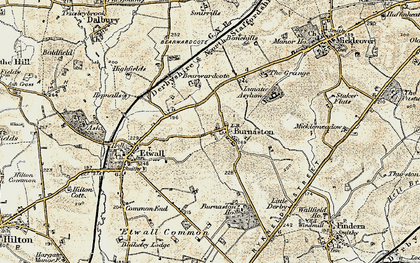Old map of Burnaston in 1902