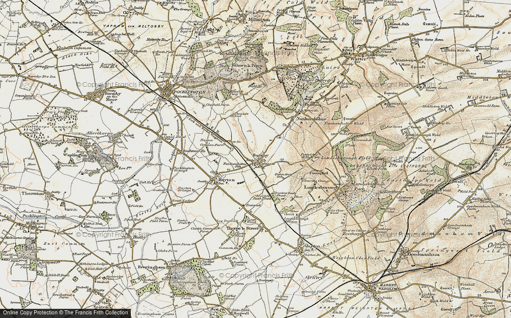 Old Map of Burnby, 1903 in 1903