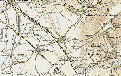 Old map of Burnby Gate Ho in 1903