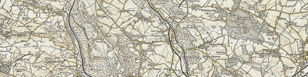 Old map of Burncross in 1903