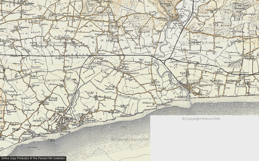 Old Map of Burndell, 1897-1899 in 1897-1899