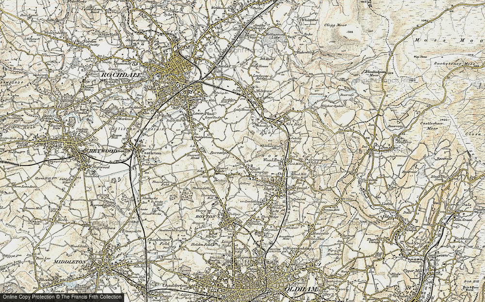 Old Map of Burnedge, 1903 in 1903