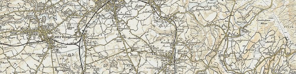 Old map of Burnedge in 1903