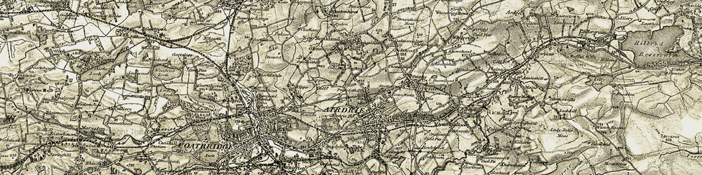 Old map of Burnfoot in 1904-1905