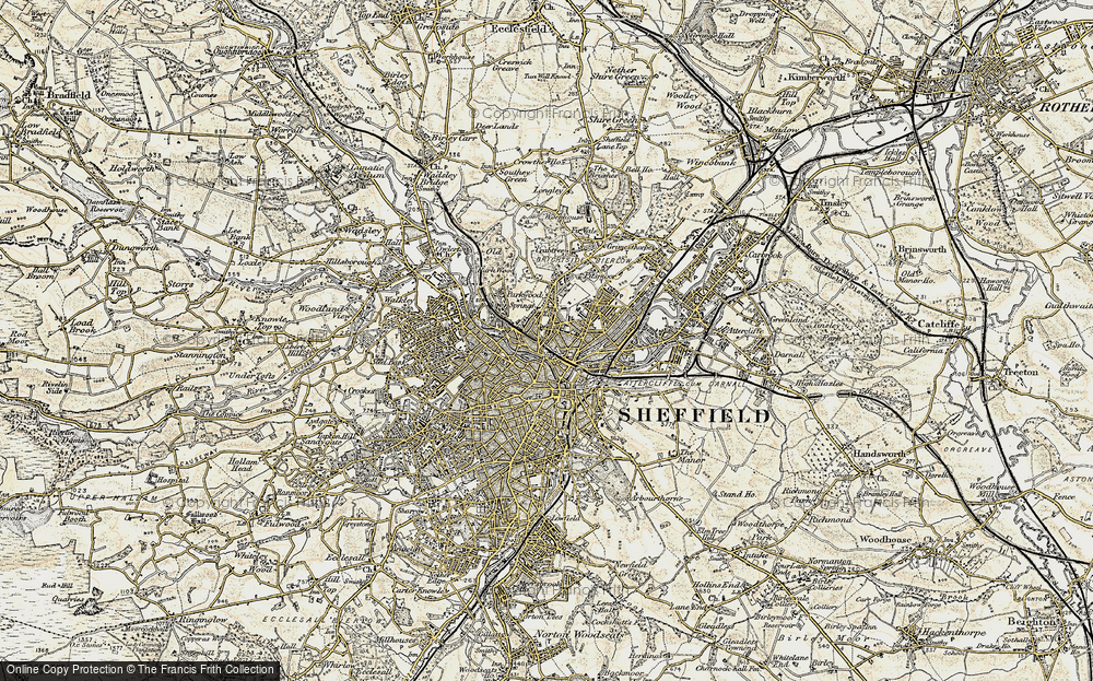 Old Map of Burngreave, 1903 in 1903