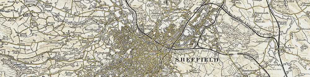 Old map of Burngreave in 1903
