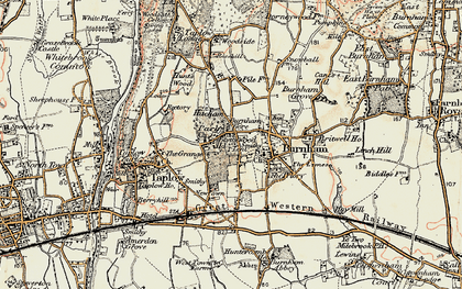 Old map of Burnham in 1897-1909