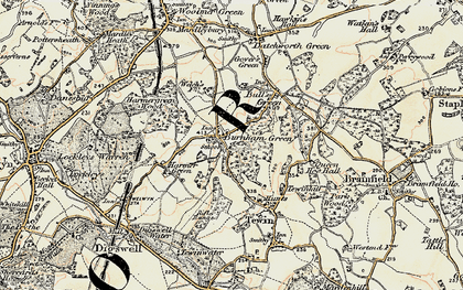 Old map of Burnham Green in 1898-1899