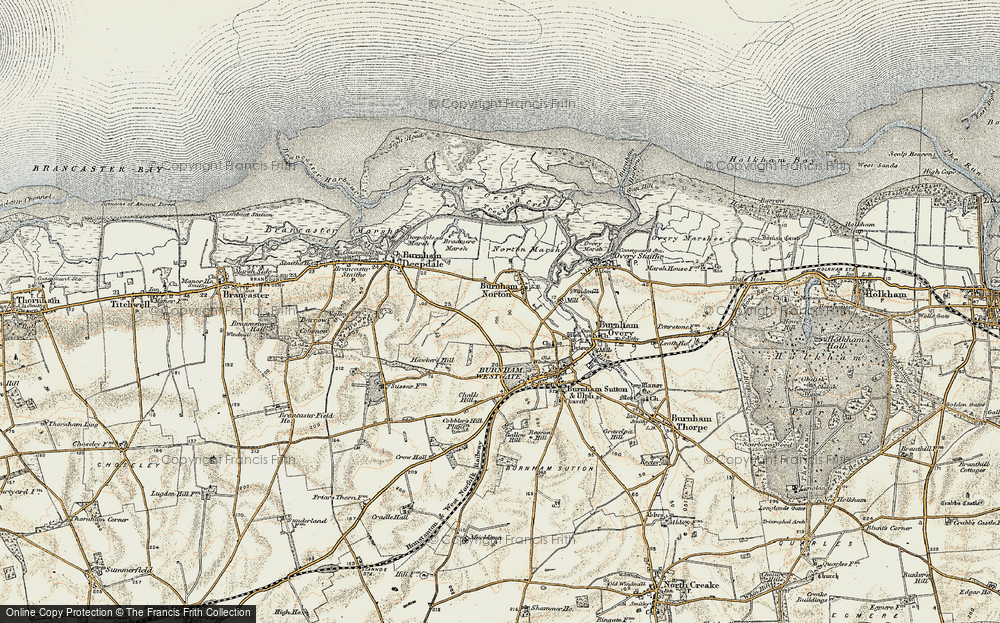 Old Map of Burnham Norton, 1901-1902 in 1901-1902