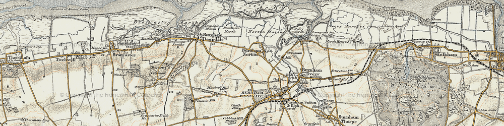 Old map of Trowland Creek in 1901-1902