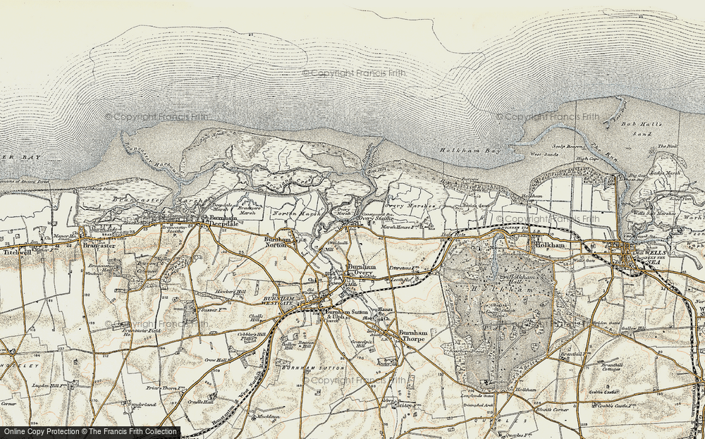 Old Map of Historic Map covering Burnham Harbour in 1901-1902