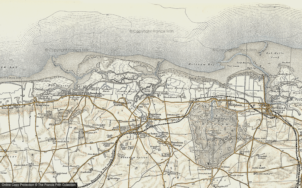 Historic Ordnance Survey Map of Burnham Overy Staithe, 1901-1902