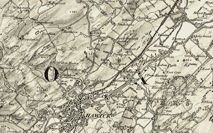Old map of Burnhead in 1901-1904
