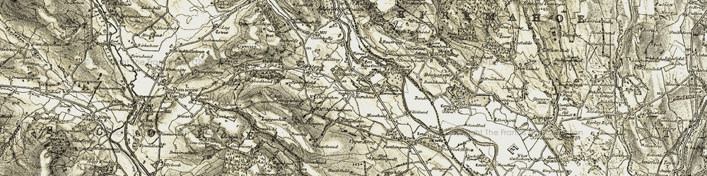 Old map of Burnhead in 1901-1905