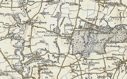 Old map of Burnhill Green in 1902