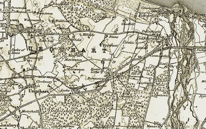 Old map of Burniestrype in 1910