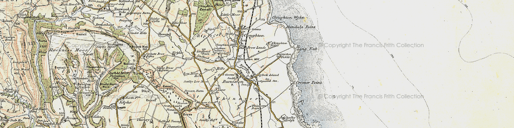 Old map of Burniston Beck in 1903-1904