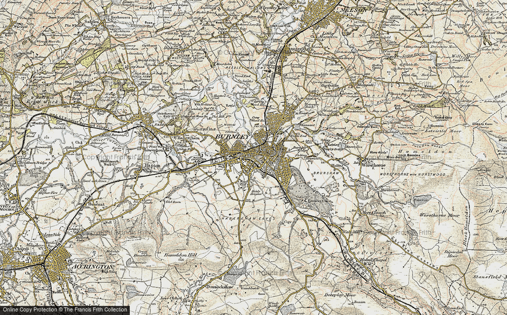 Old Map of Burnley, 1903 in 1903