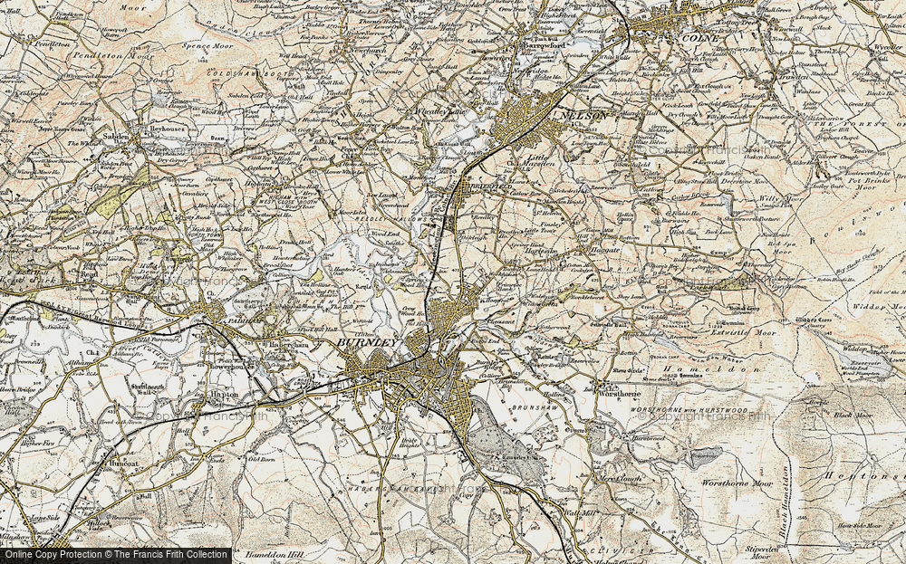 Old Map of Burnley Lane, 1903-1904 in 1903-1904