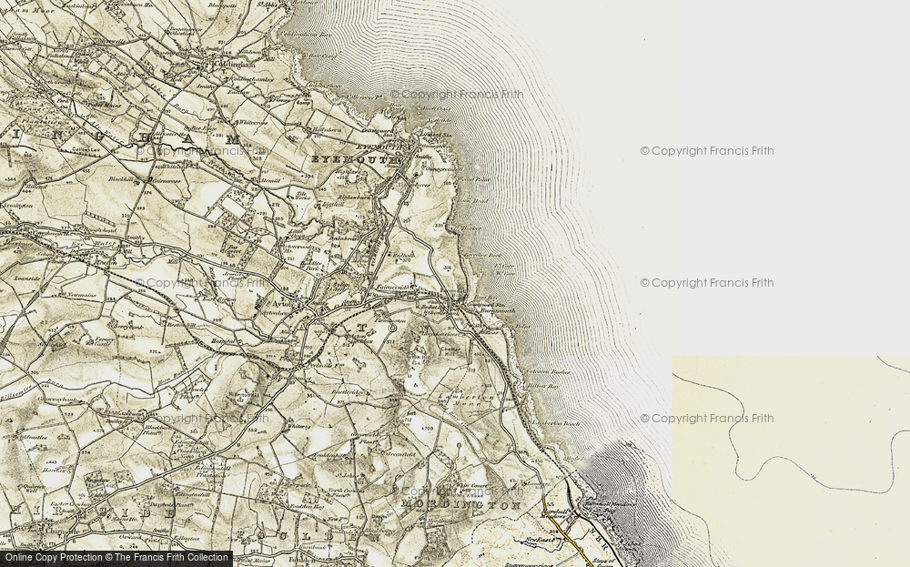 Old Map of Burnmouth, 1901-1903 in 1901-1903