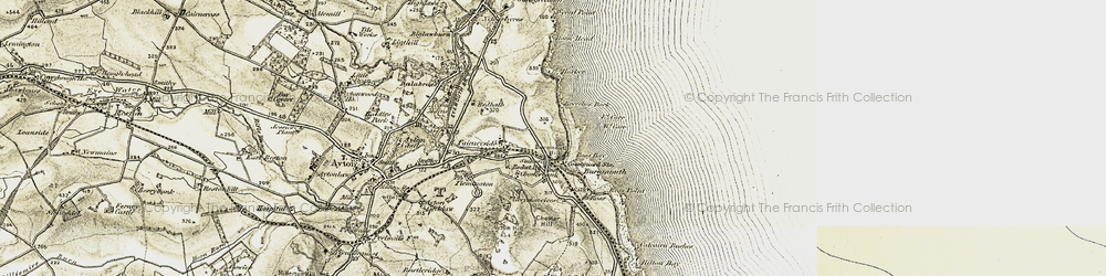 Old map of Burnmouth Hill in 1901-1903