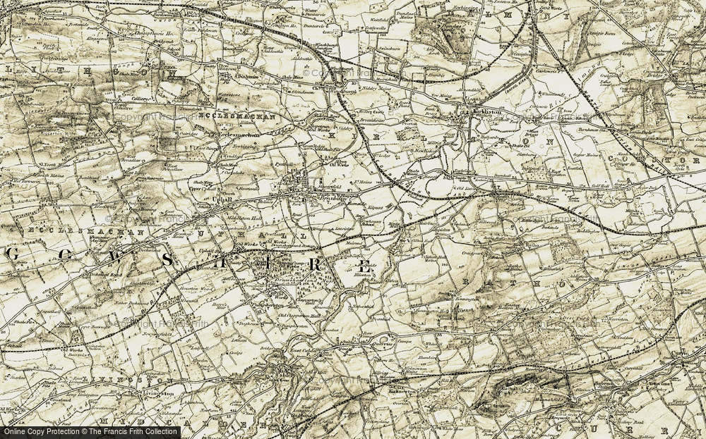 Old Map of Historic Map covering Birdsmill Ho in 1904