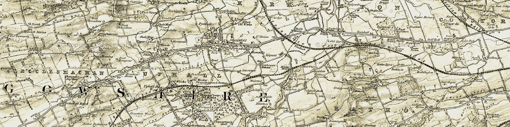 Old map of Burnside in 1904