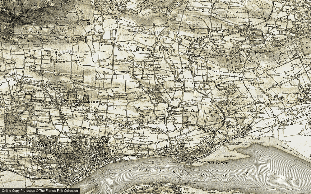 Old Map of Burnside of Duntrune, 1907-1908 in 1907-1908