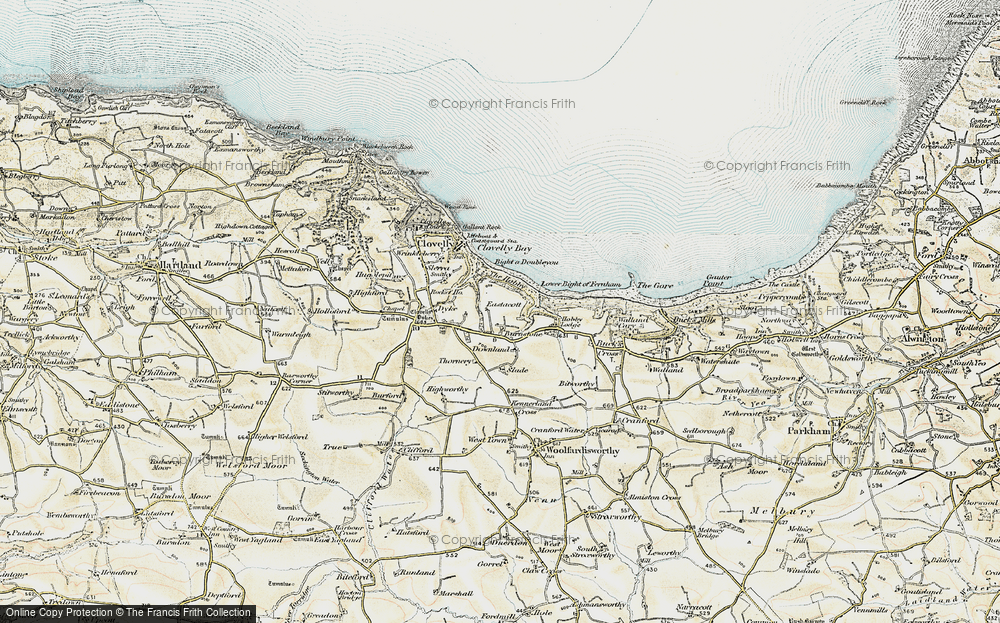 Old Map of Burnstone, 1900 in 1900