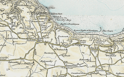 Old map of Burnstone in 1900