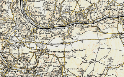 Old map of Burnt Ash in 1898-1900