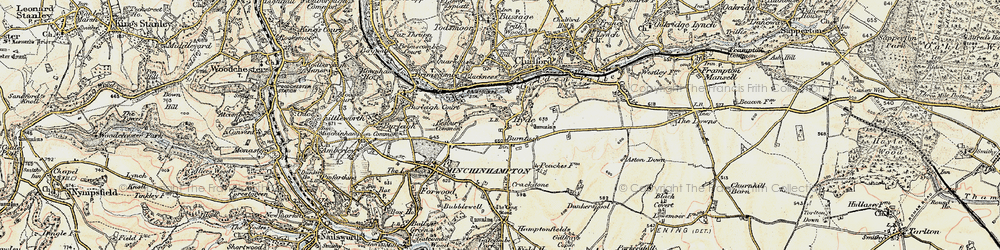 Old map of Burnt Ash in 1898-1900