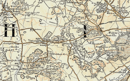 Old map of Burnt Hill in 1897-1900