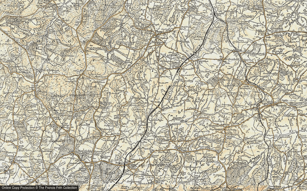 Old Map of Burnt Oak, 1898 in 1898