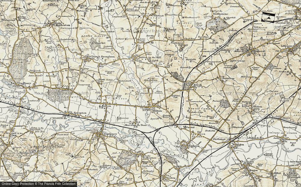 Old Map of Burntheath, 1902 in 1902