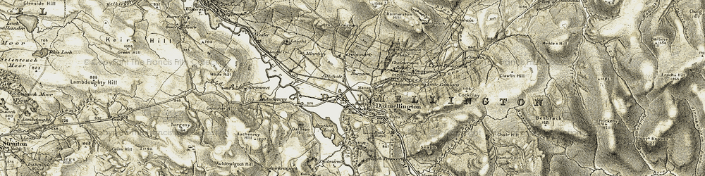 Old map of Bogton Loch in 1904-1905