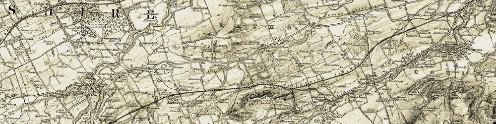 Old map of Burnwynd in 1903-1904