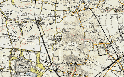 Old map of Burradon Ho in 1901-1903